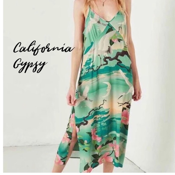Tropical Print Slip Dress - Picture 7 of 13